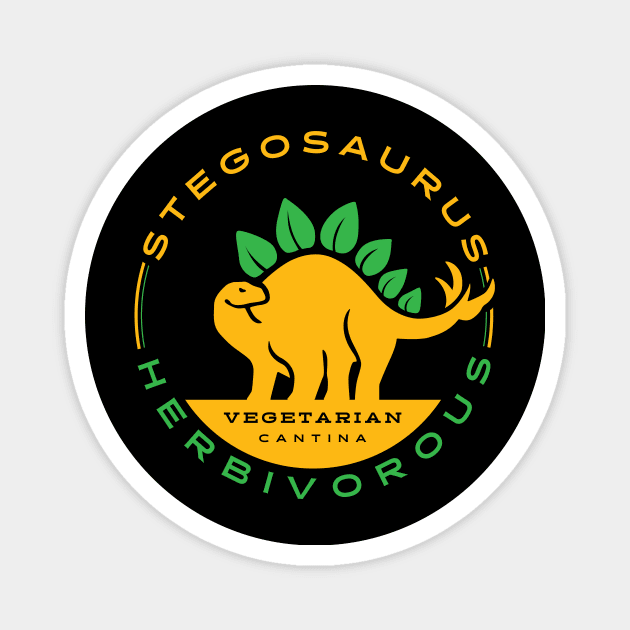 Stegosaurus Herbivorous Cantina Magnet by MindsparkCreative